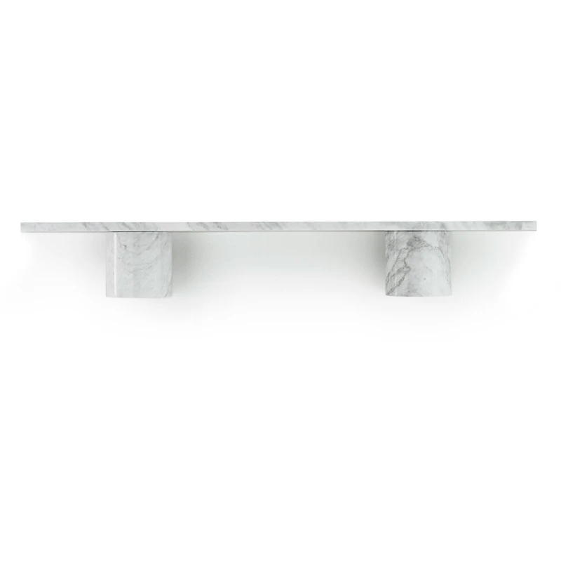 Sten Væghylde 80 cm, Hvid Marmor