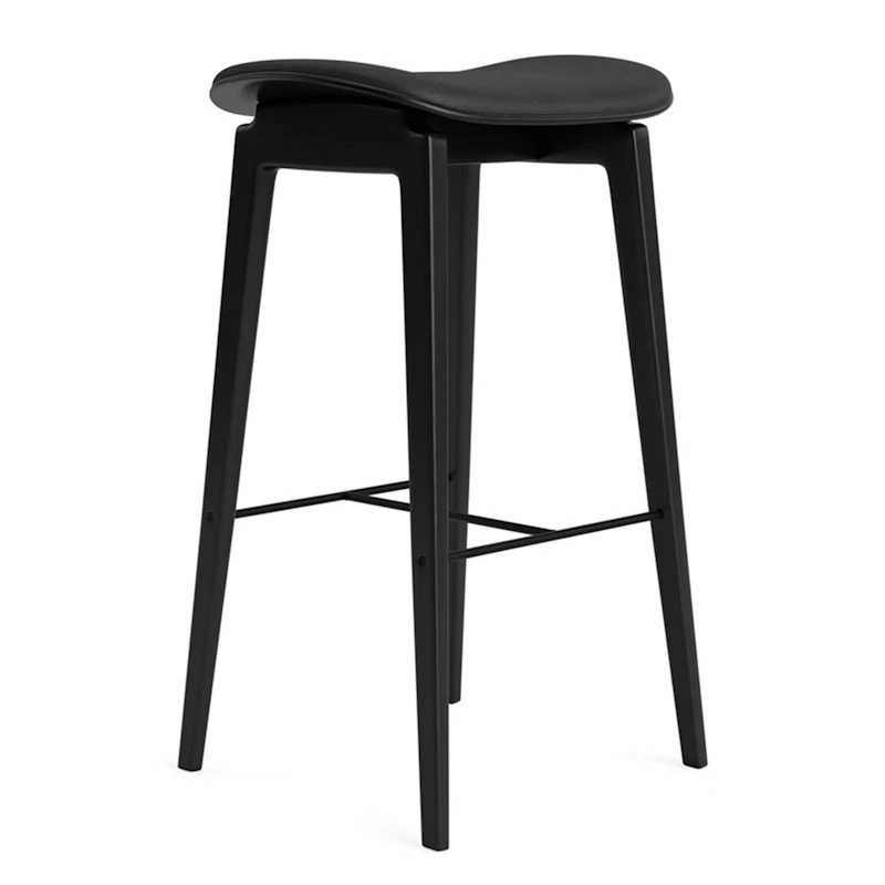 NY11 Barstol Med Polstret Sæde H65 Sort Eg/Antracit 21003