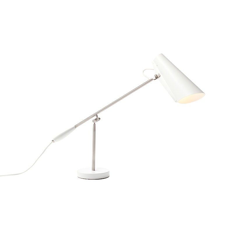Birdy Bordlampe, Hvid/Stål