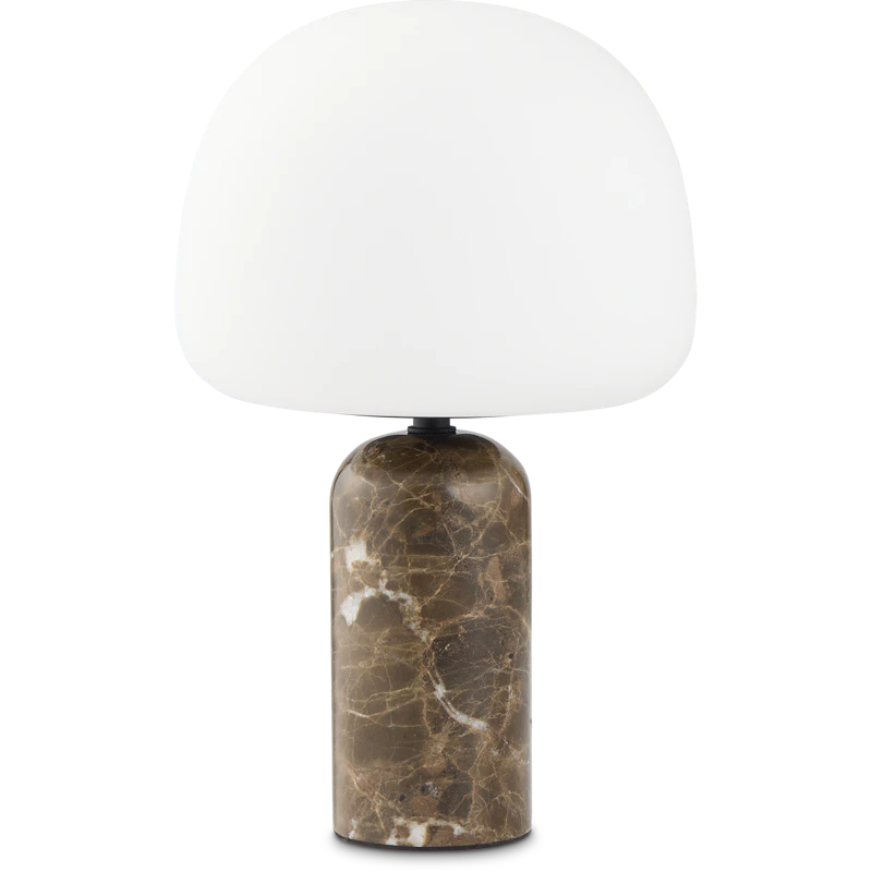 Kin Bordlampe Brun Marmor 33 cm