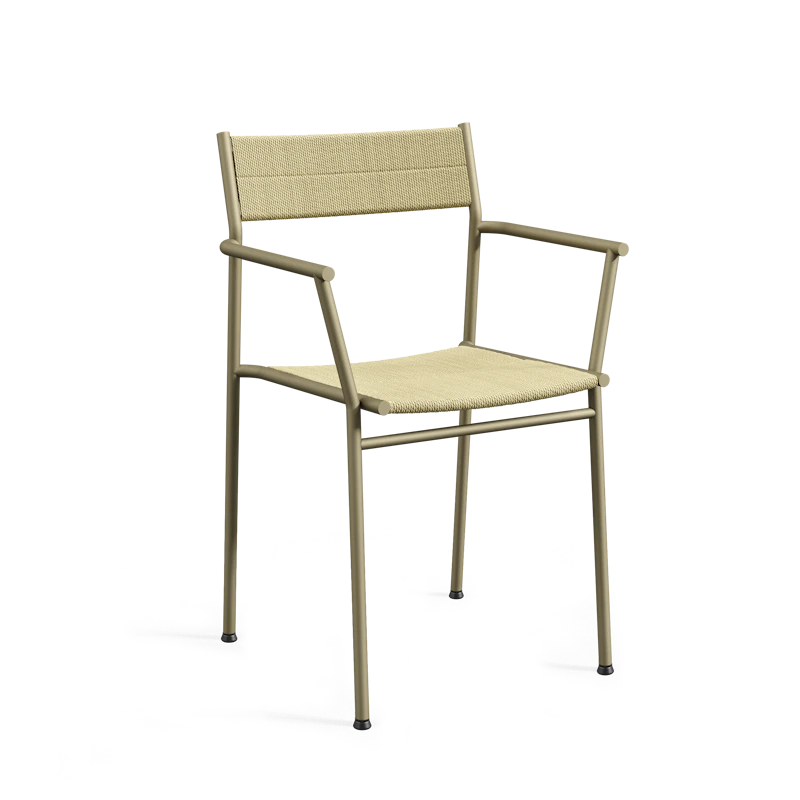 Vev Spisebordsstol Med Armlæn Grey Beige/Natual