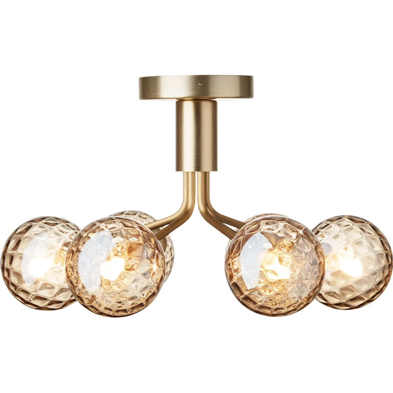 Apiales 6 Loftslampe, Messing / Guld