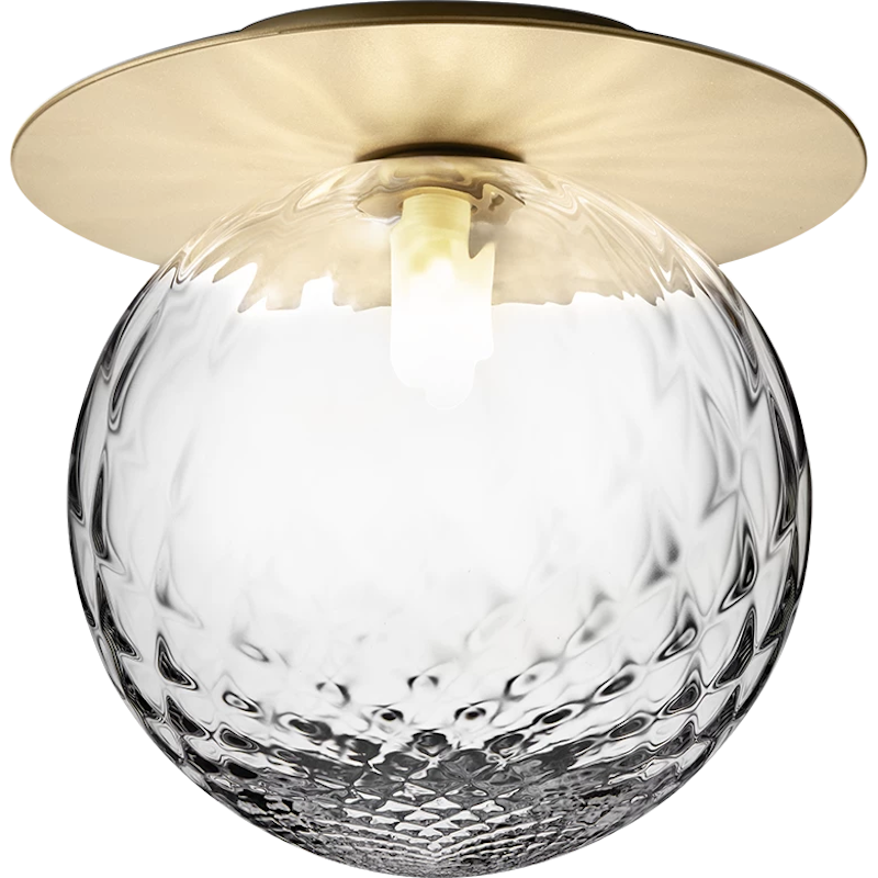 Liila 1 Væg-/Loftslampe 255 mm, Nordic Gold / Klar