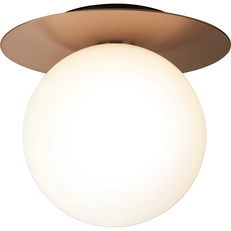 Liila 1 Væg-/Loftslampe 255 mm, Mørk Bronze / Opal