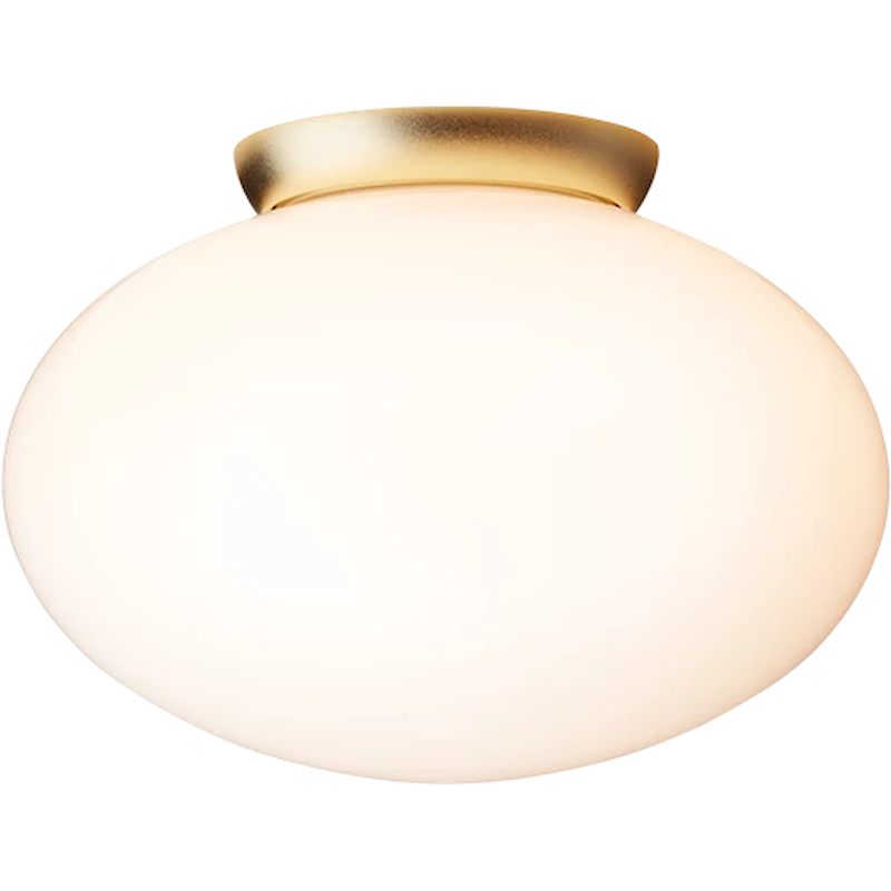 Rizzatto 301 Loftslampe, Messing / Opal