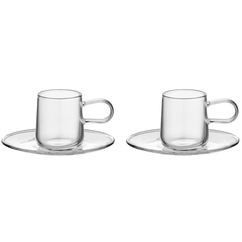 Viva espresso Kop Med Underkop 8 cl 2-pak