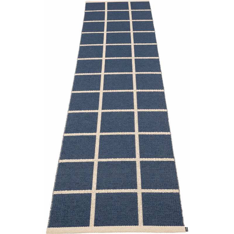 Criss Plastikmåtte Dark Blue / Cream, 70x300 cm