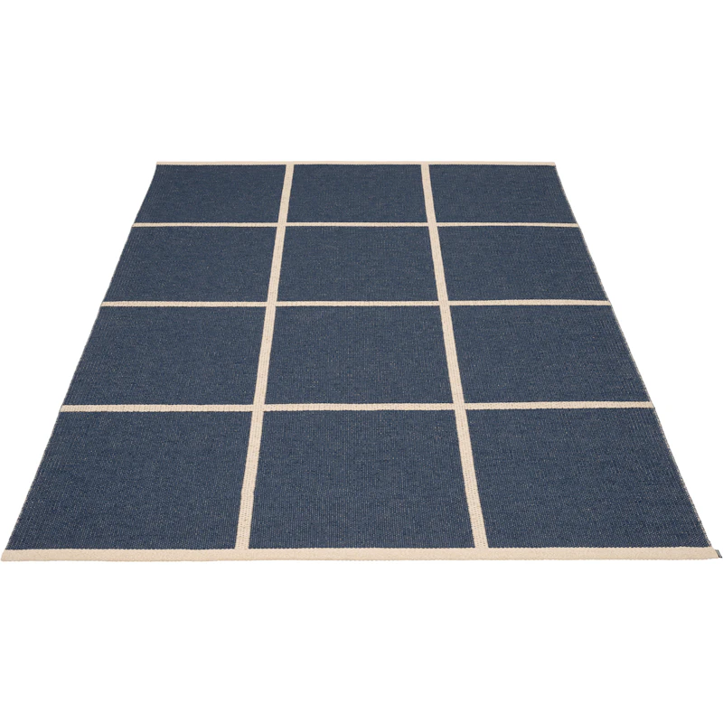 Criss Plastikmåtte Dark Blue / Cream, 180x260 cm