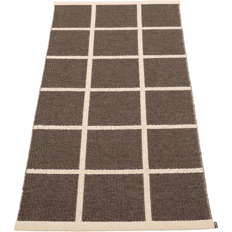 Criss Plastikmåtte Dark Brown / Cream, 70x150 cm