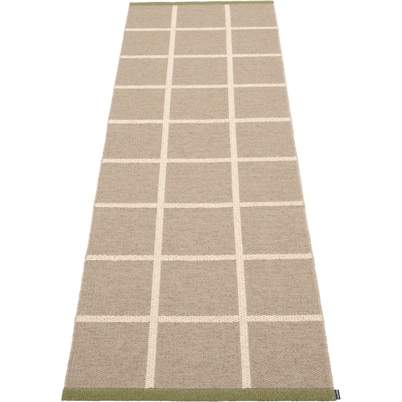 Criss Plastikmåtte Potato / Cream / Pine, 70x225 cm