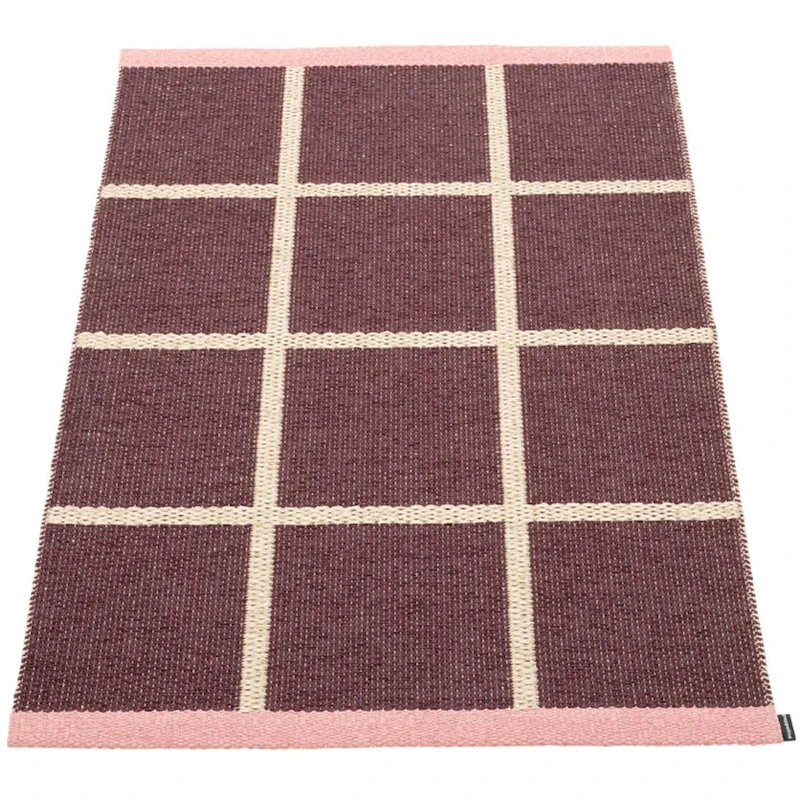 Criss Pop Plastikmåtte 70x100 cm, Burgundy / Cream / Piglet