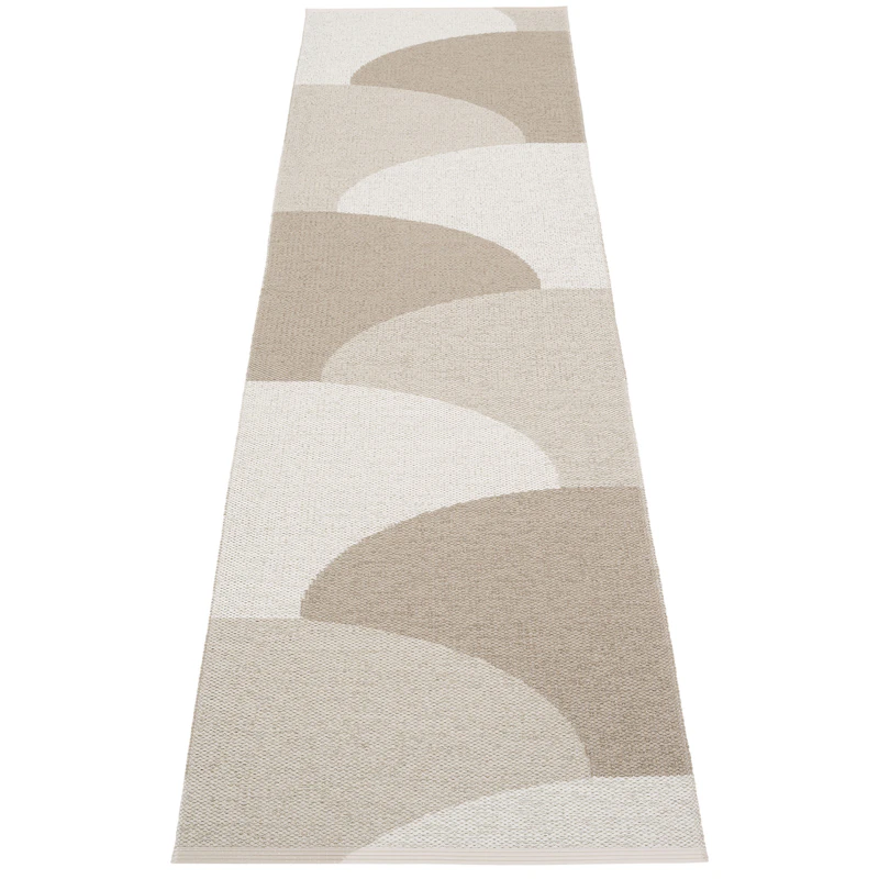 Hill Tæppe 70x270 cm, Dark Linen / Linen / Fossil Grey