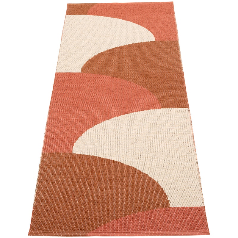 Hill Tæppe 70x180 cm, Brick / Rust / Cream