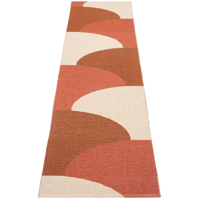 Hill Tæppe 70x270 cm, Brick / Rust / Cream