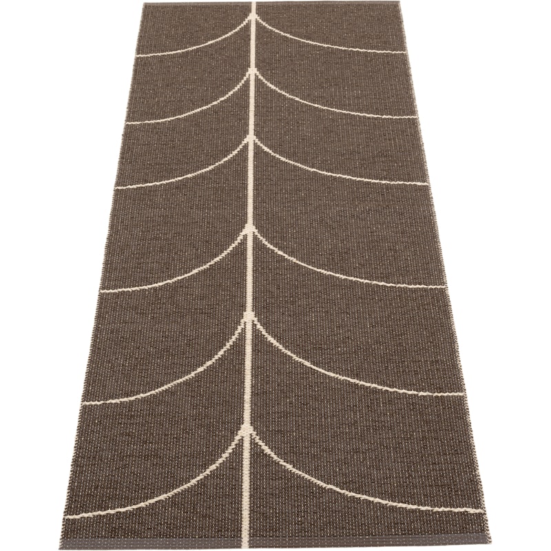 Leif Plastikmåtte Dark Brown / Cream, 70x180 cm