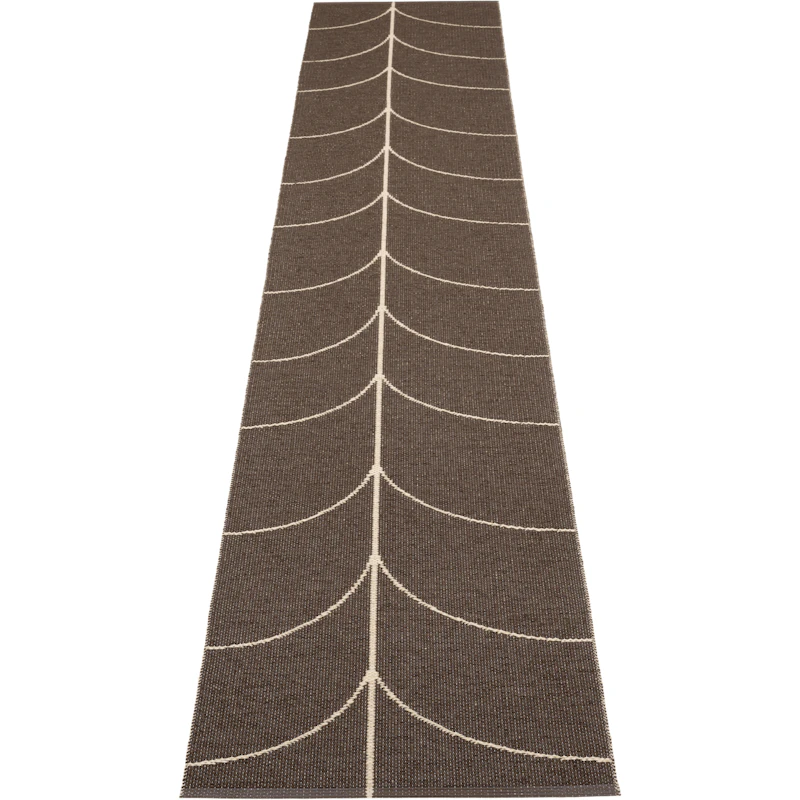 Leif Plastikmåtte Dark Brown / Cream, 70x360 cm