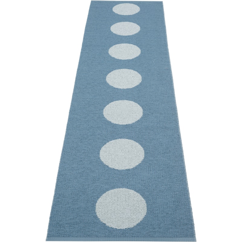 Vera Pop Tæppe 70x280 cm, River Blue / Blue Fog