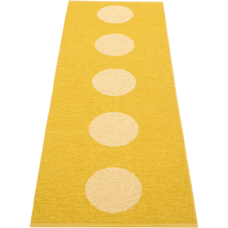 Vera Pop Tæppe 70x280 cm, Mustard / Pale Yellow