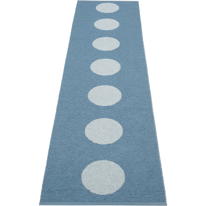 Vera Pop Tæppe 70x280 cm, River Blue / Blue Fog
