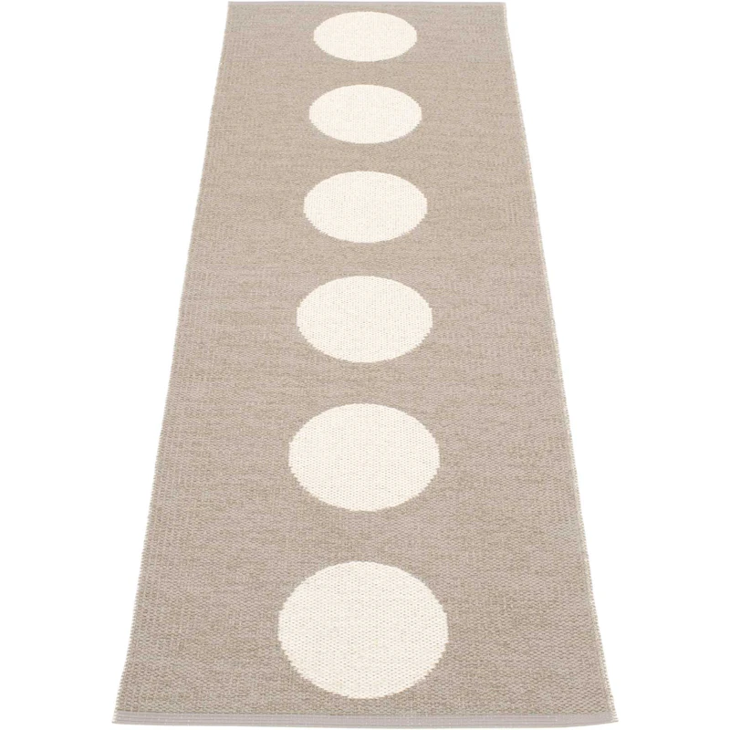 Vera Tæppe Mud/Vanilla, 70x225 cm