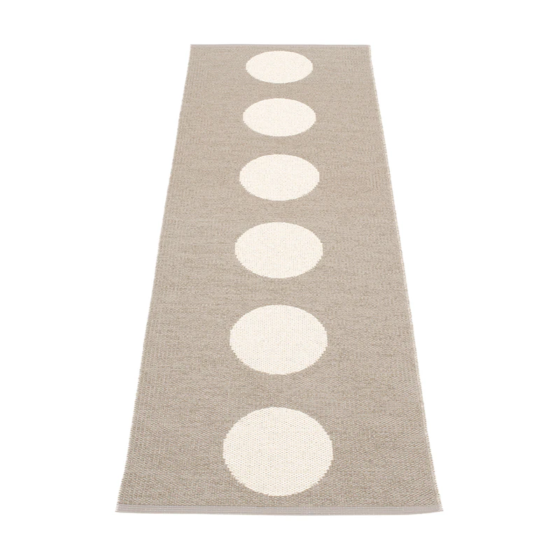 Vera Tæppe Mud/Vanilla, 70x300 cm