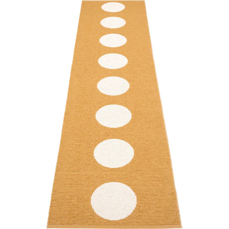 Vera Tæppe Ochre/ Vanilla, 70x300 cm