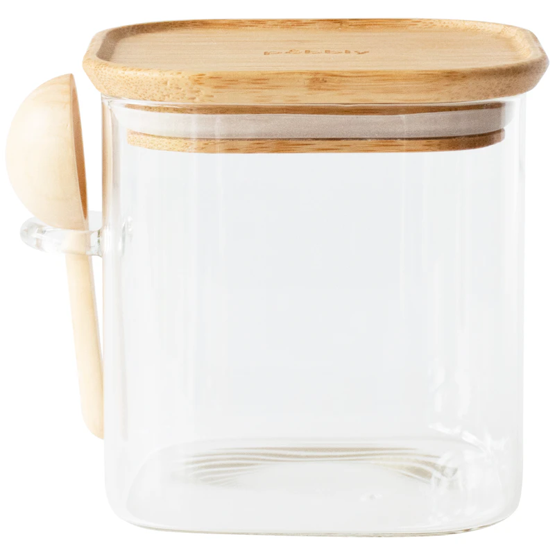 Glaskrukke Med Ske, 80 cl