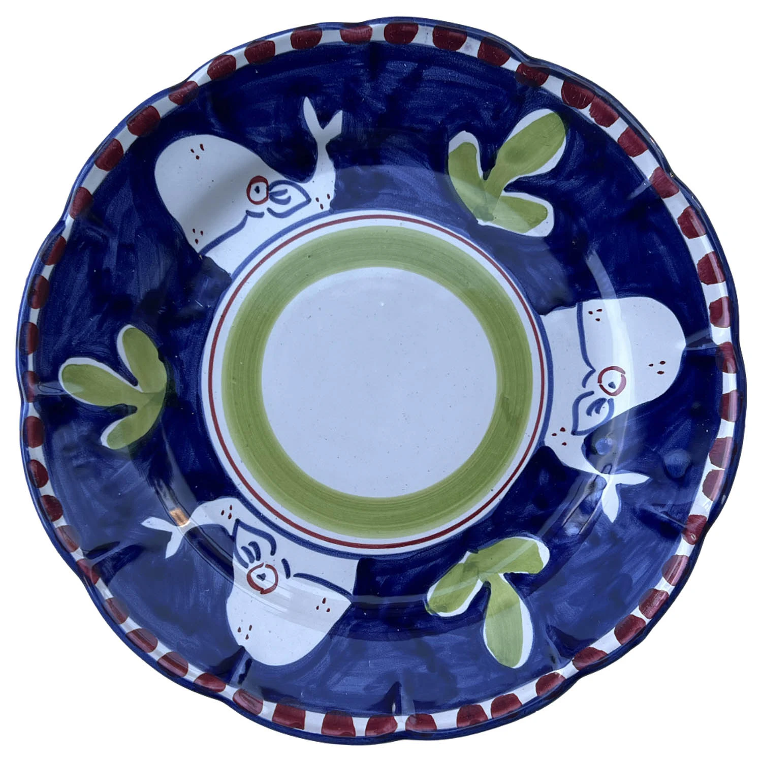 Piccola Home Amalfi Dyb Tallerken 23 Cm - Dybe tallerkner Keramik Bl&aring; - PT23TV-A-EB-BAL