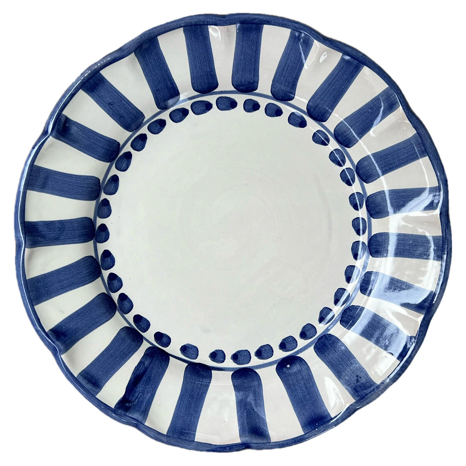 Piccola Home Riviera Sidetallerken 20 Cm - Asietter Terrakotta Bl&aring; - PT2000-RC-LBL