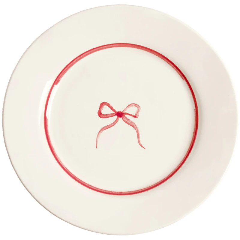 Bow Sidetallerken 22 cm, Mørk Pink