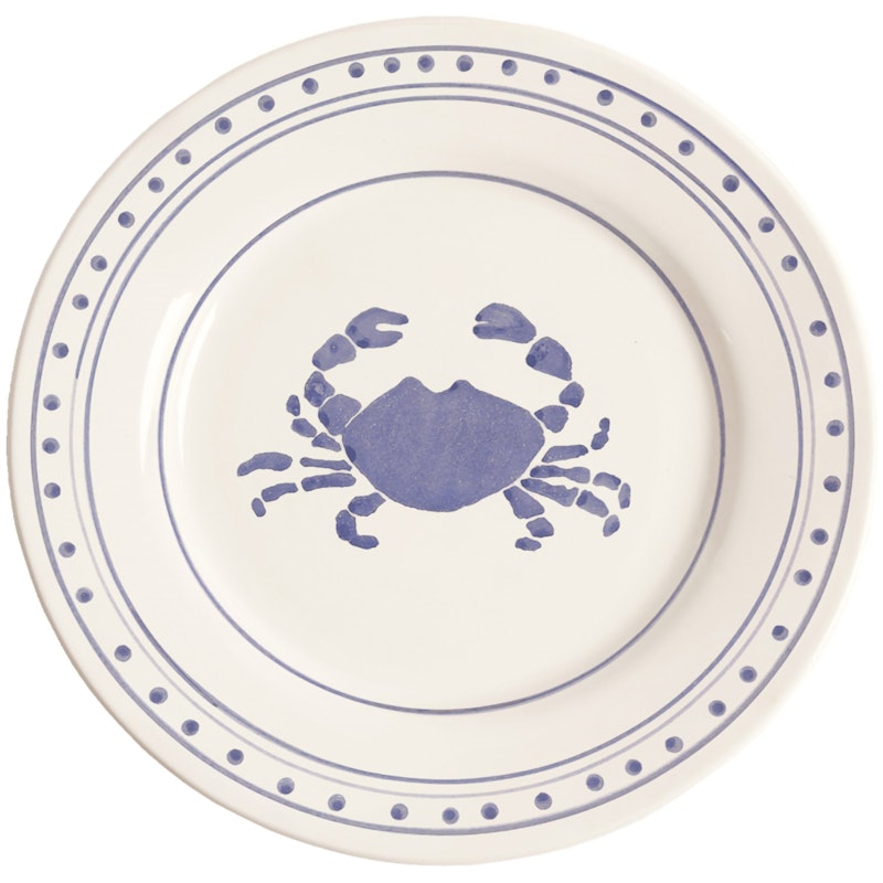 Crab Sidetallerken 22 cm, Blå