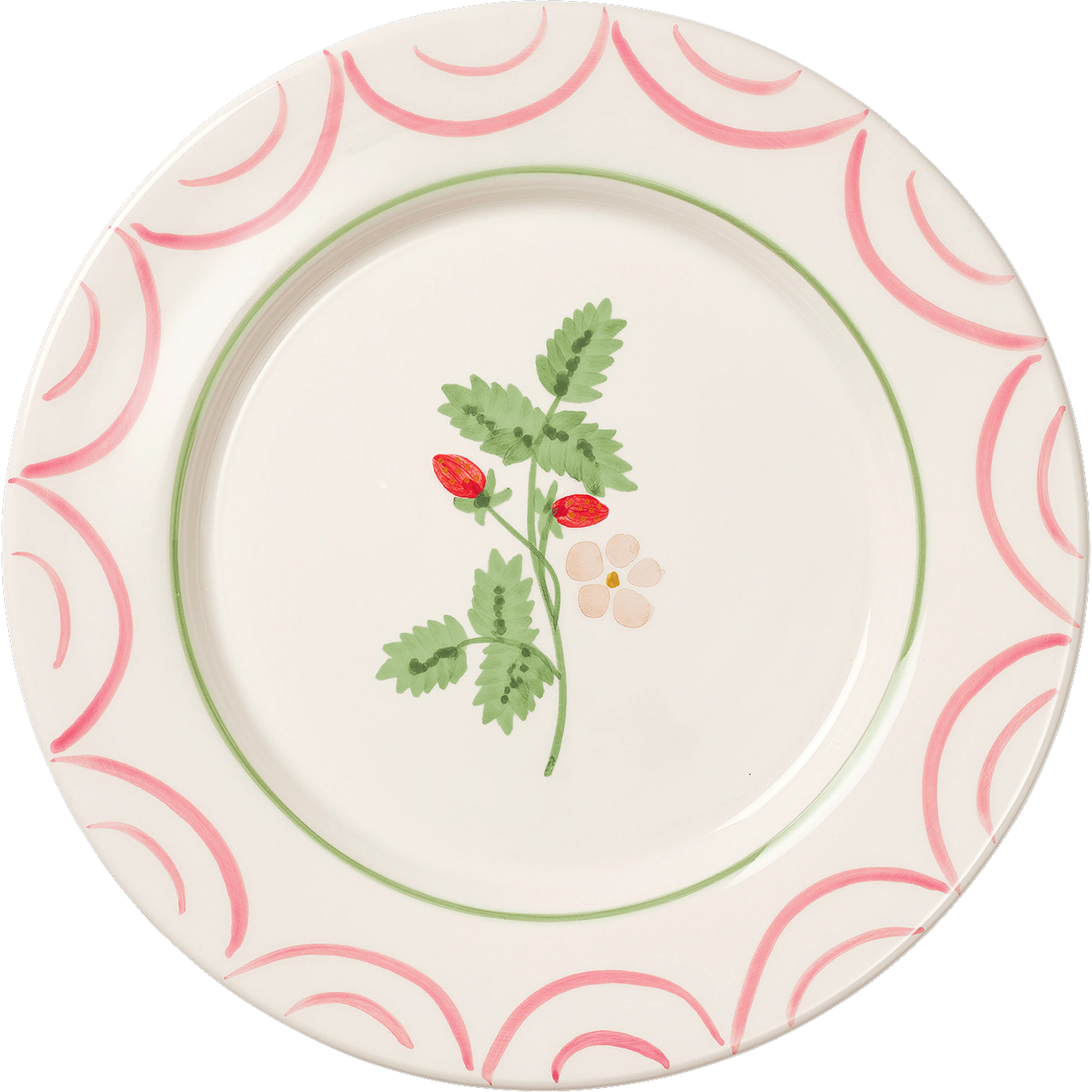 Pick a Poppy Cottage Flower Middagstallerken Wild Strawberry 28 Cm - Middagstallerkner Earthenware R&oslash;d - C012713SS26-475