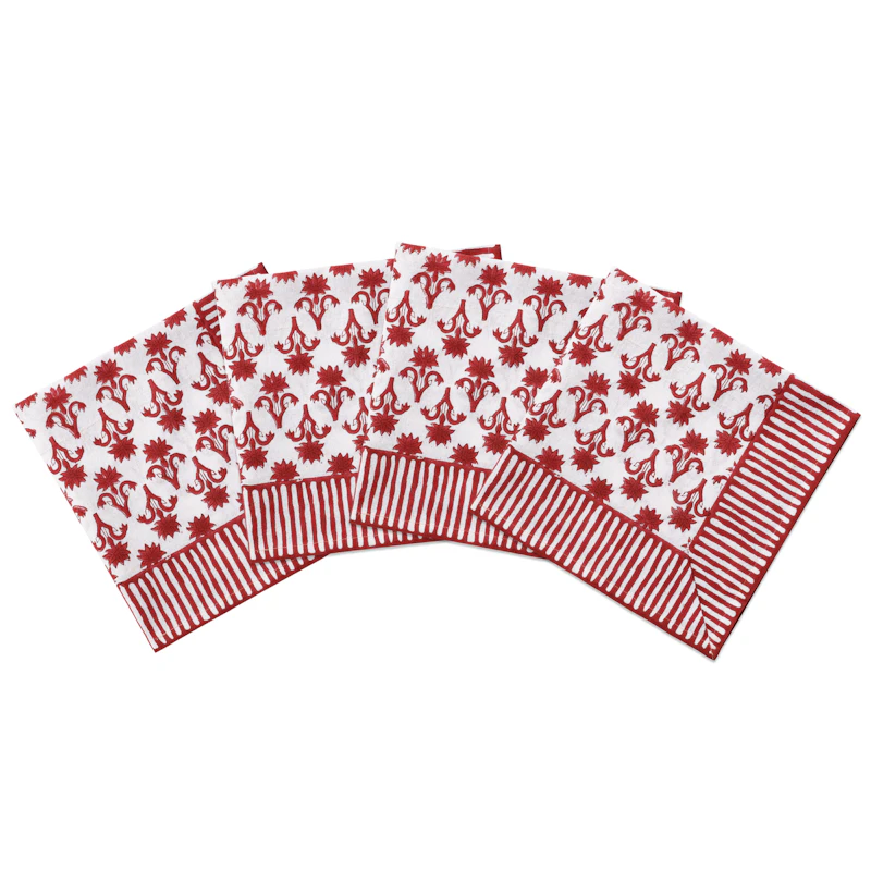 Lily Serviet 45x45 cm 4-pak, Bourgogne