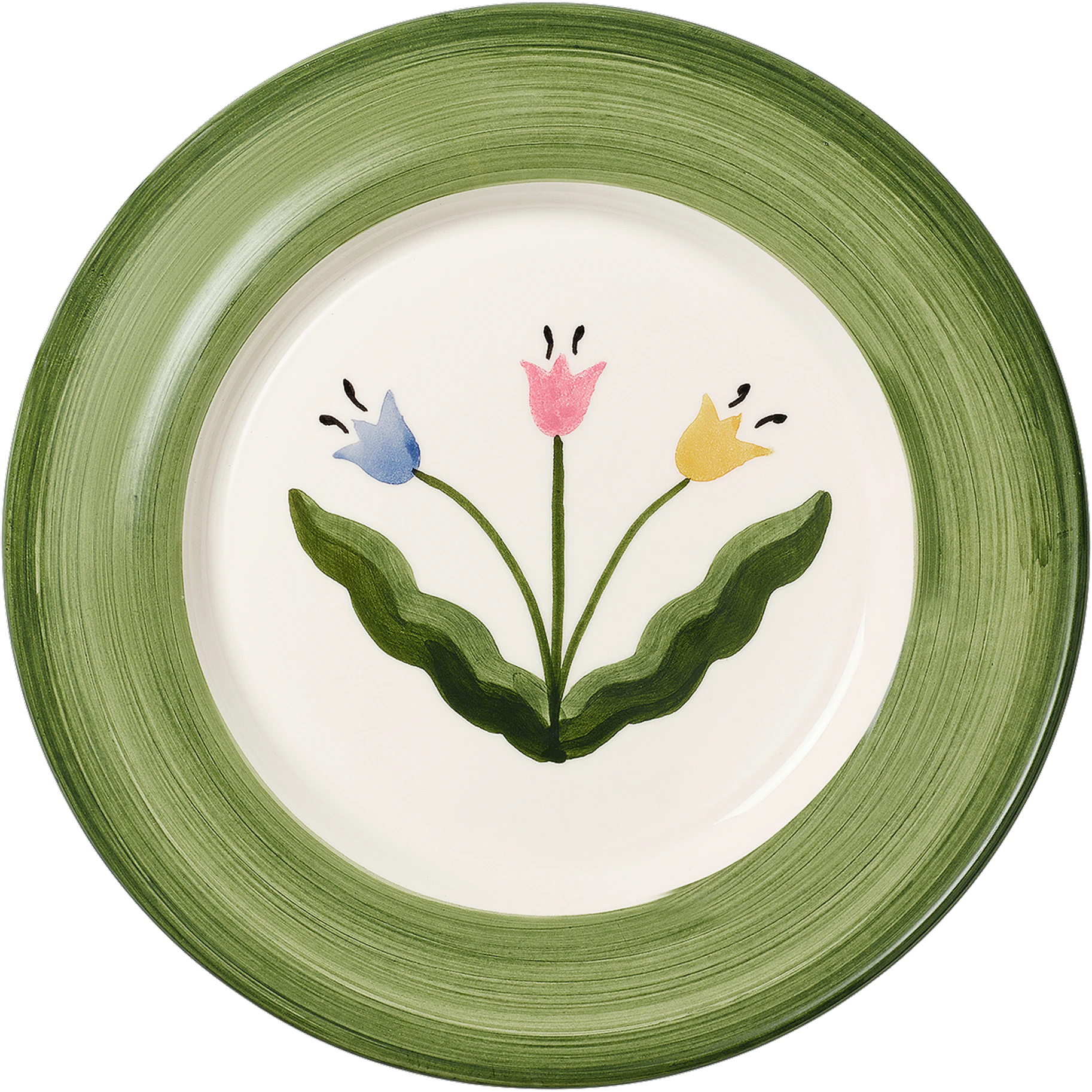 Pick a Poppy Tulip Sidetallerken Madelen M&ouml;llard x 22 Cm - Asietter Earthenware Gr&oslash;n - C022105SS26-483