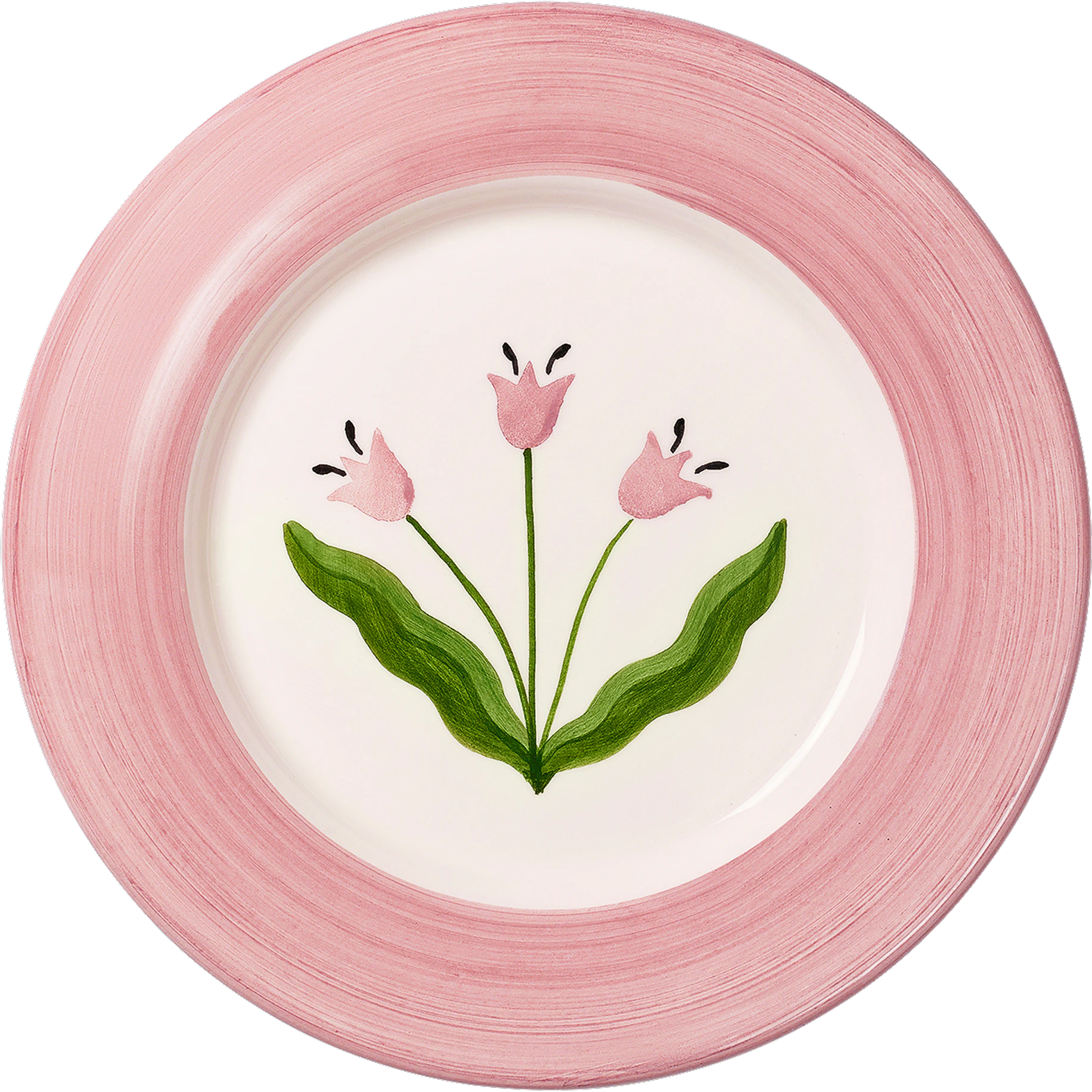 Pick a Poppy Tulip Sidetallerken Madelen M&ouml;llard x 22 Cm - Asietter Earthenware Rosa - C022112SS26-484