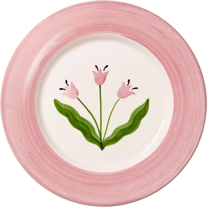 Tulip Sidetallerken Madelen Möllard x Pick a Poppy 22 cm, Rosa