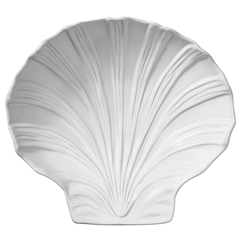 Shell Skål Stor, Hvid