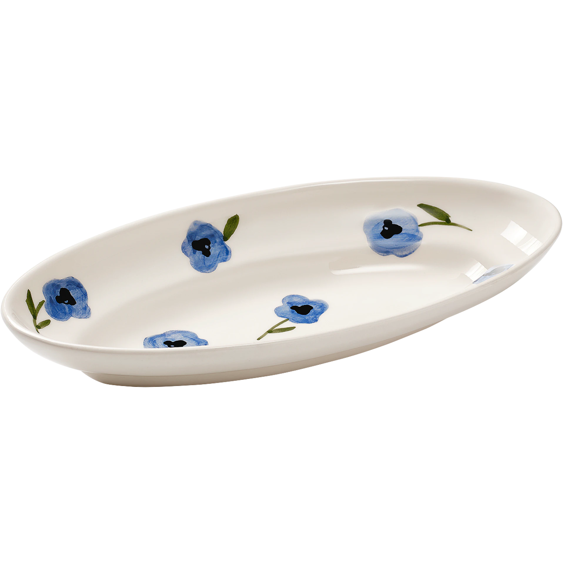 Pick a Poppy Pansy Serveringsfad Madelen M&ouml;llard x 13 Cm - Serveringsfad Earthenware Bl&aring; - C20132501SS26-480