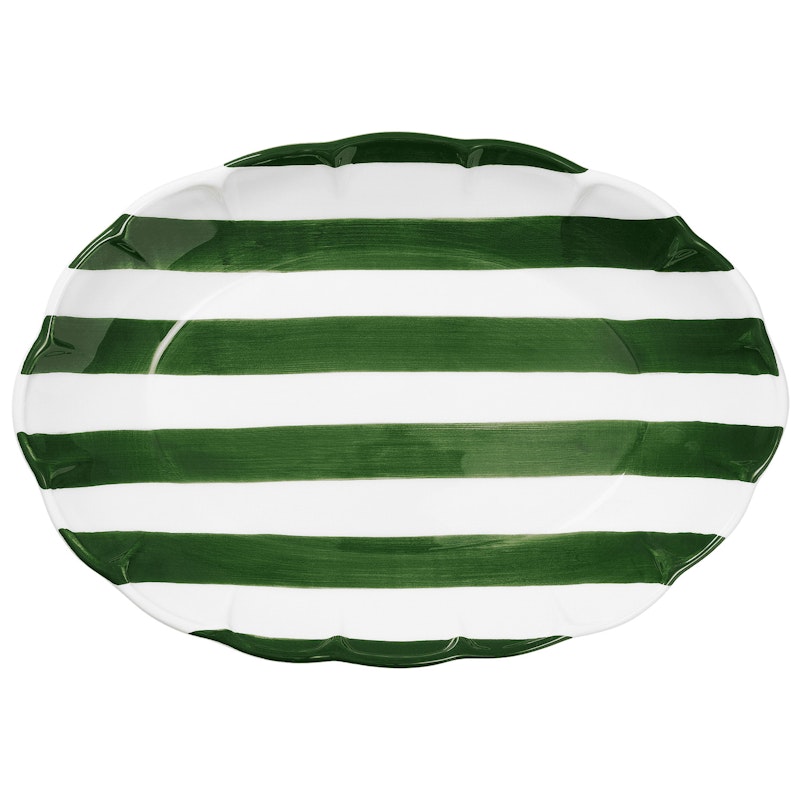 Stripe Serveringsfad 36 cm, Grønt