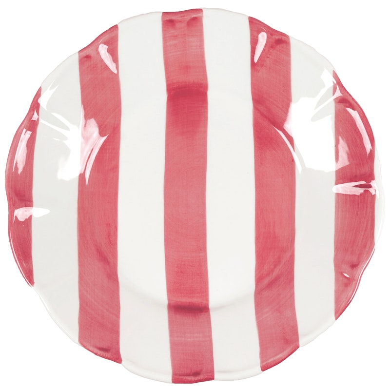 Stripe Tallerken 28 cm, Rød