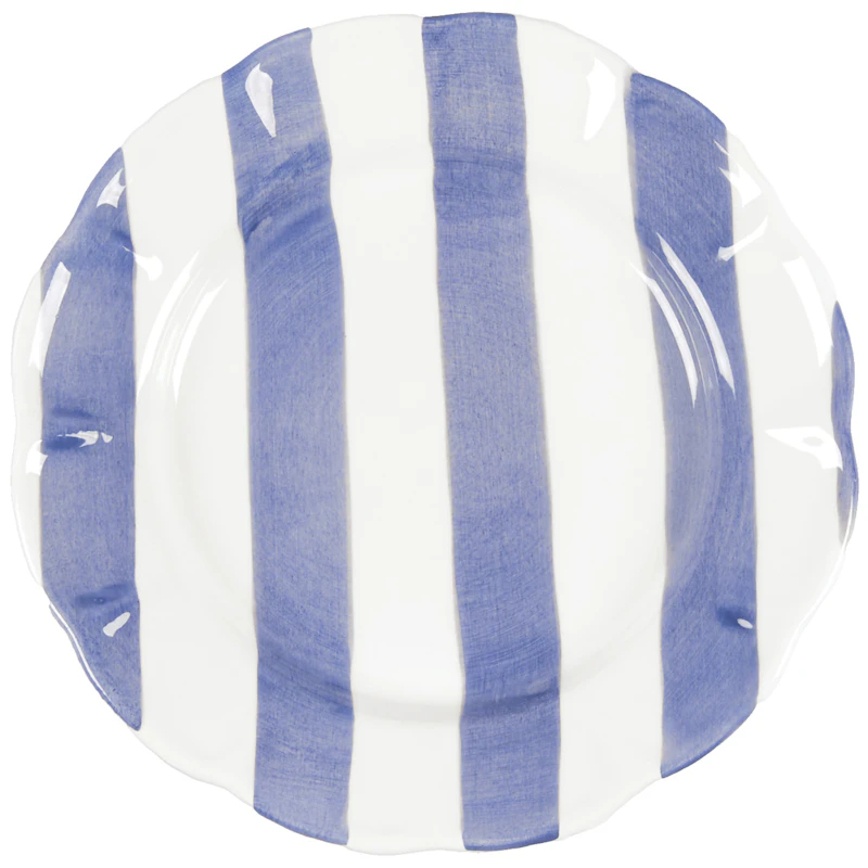 Stripe Tallerken 28 cm, Blå