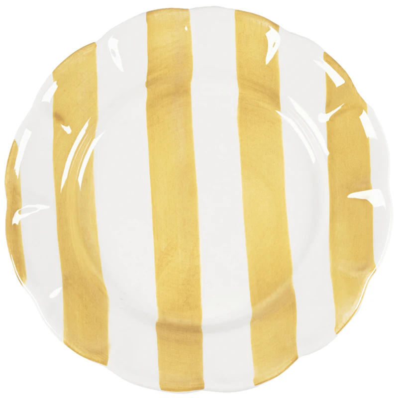 Stripe Tallerken 28 cm, Gul