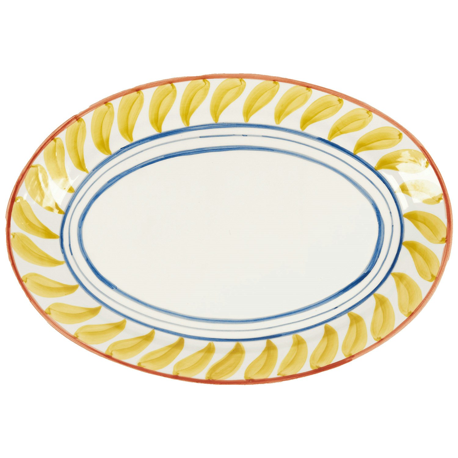 Pick a Poppy Swirl Serveringsfad 32 Cm t - Serveringsfad Lert&oslash;j Gul - C063216SS24-160