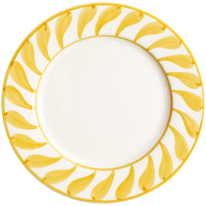 Swirl Sidetallerken 22 cm, Gul