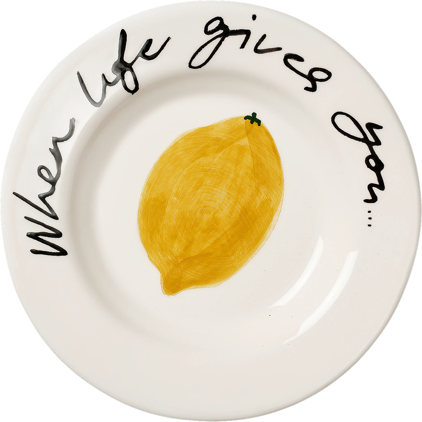 Pick a Poppy Lemon Tapas Plate 15 Cm Yellow - Asietter Earthenware Gul - C251516SS26-477