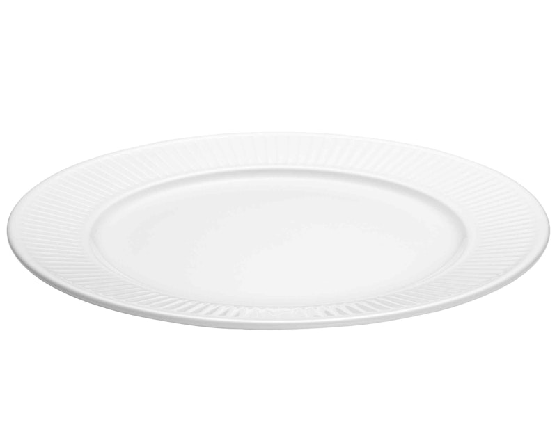 Plissé Tallerken 28 cm, Hvid