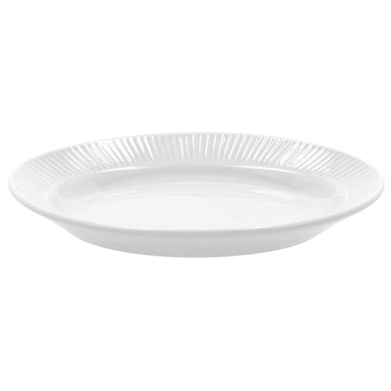 Plissé Serveringsfad Hvidt, 15x22 cm