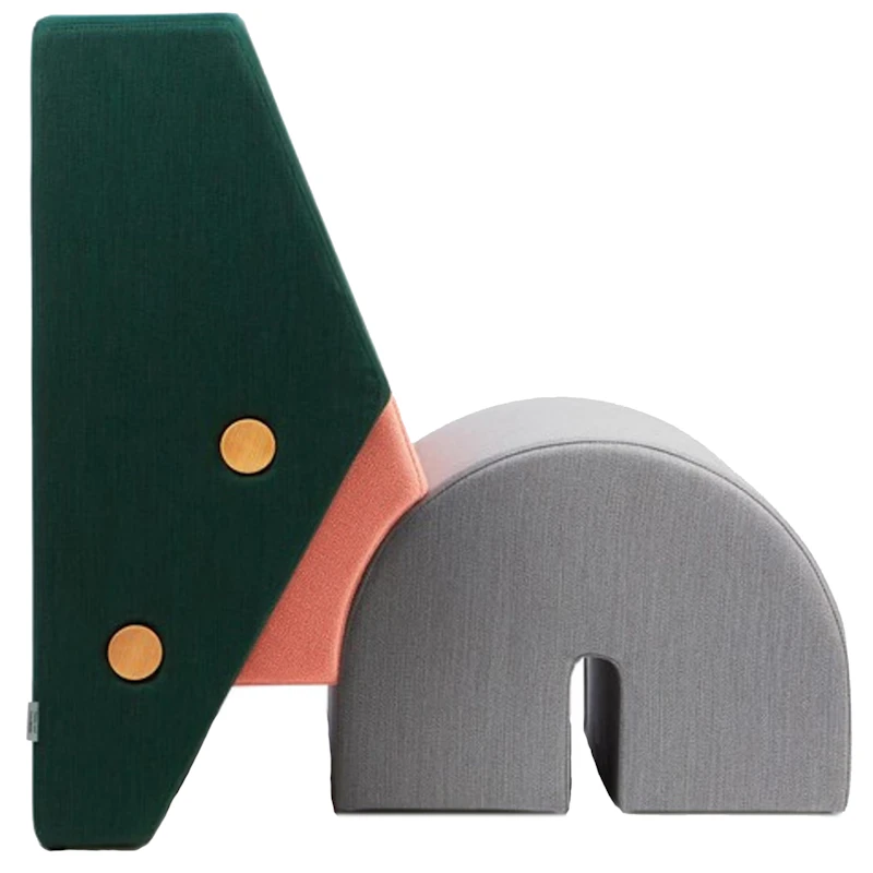 Keystone Loungestol Grøn / Grå / Rosa