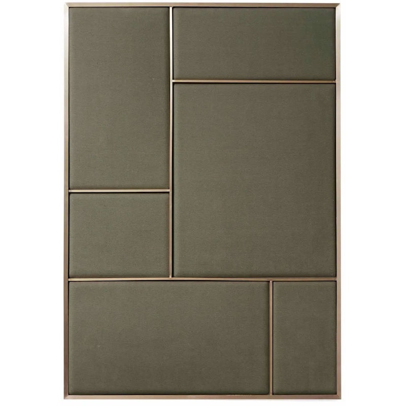 Nouveau Pin Opslagstavle Stor, Messing / Oyster Grey