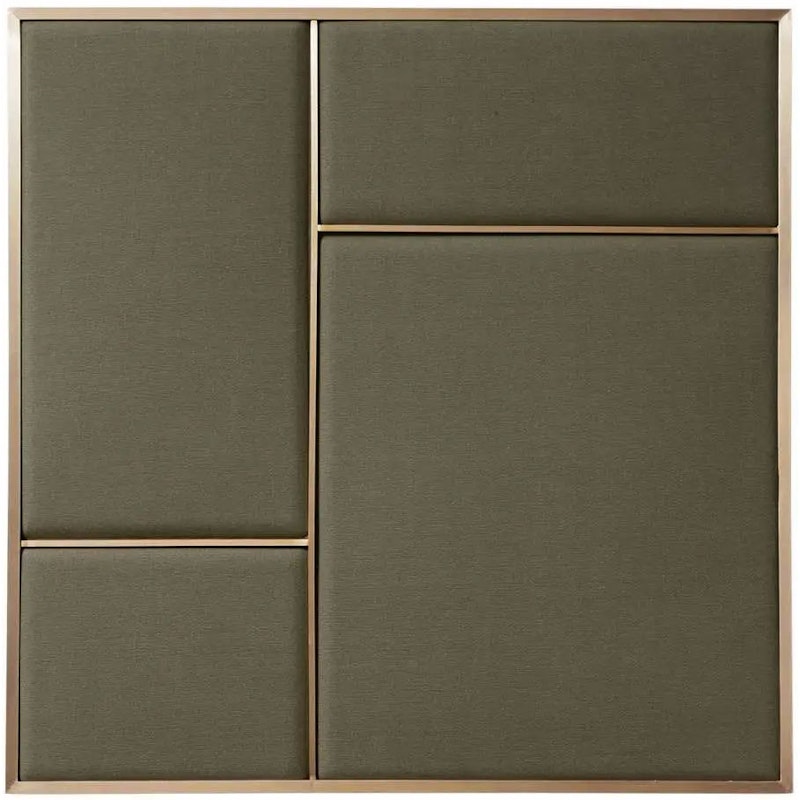 Nouveau Pin Opslagstavle Medium, Messing / Oyster Grey